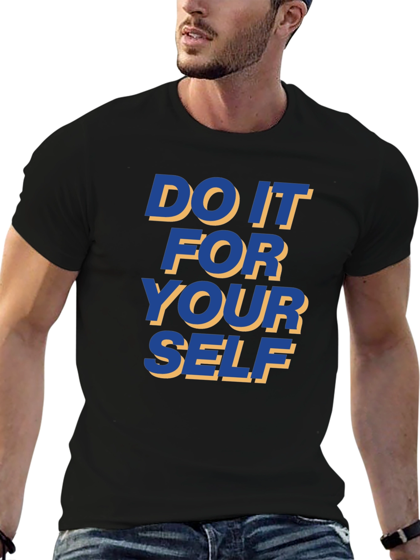 Motivational Black T-Shirt - Do It For Yourself