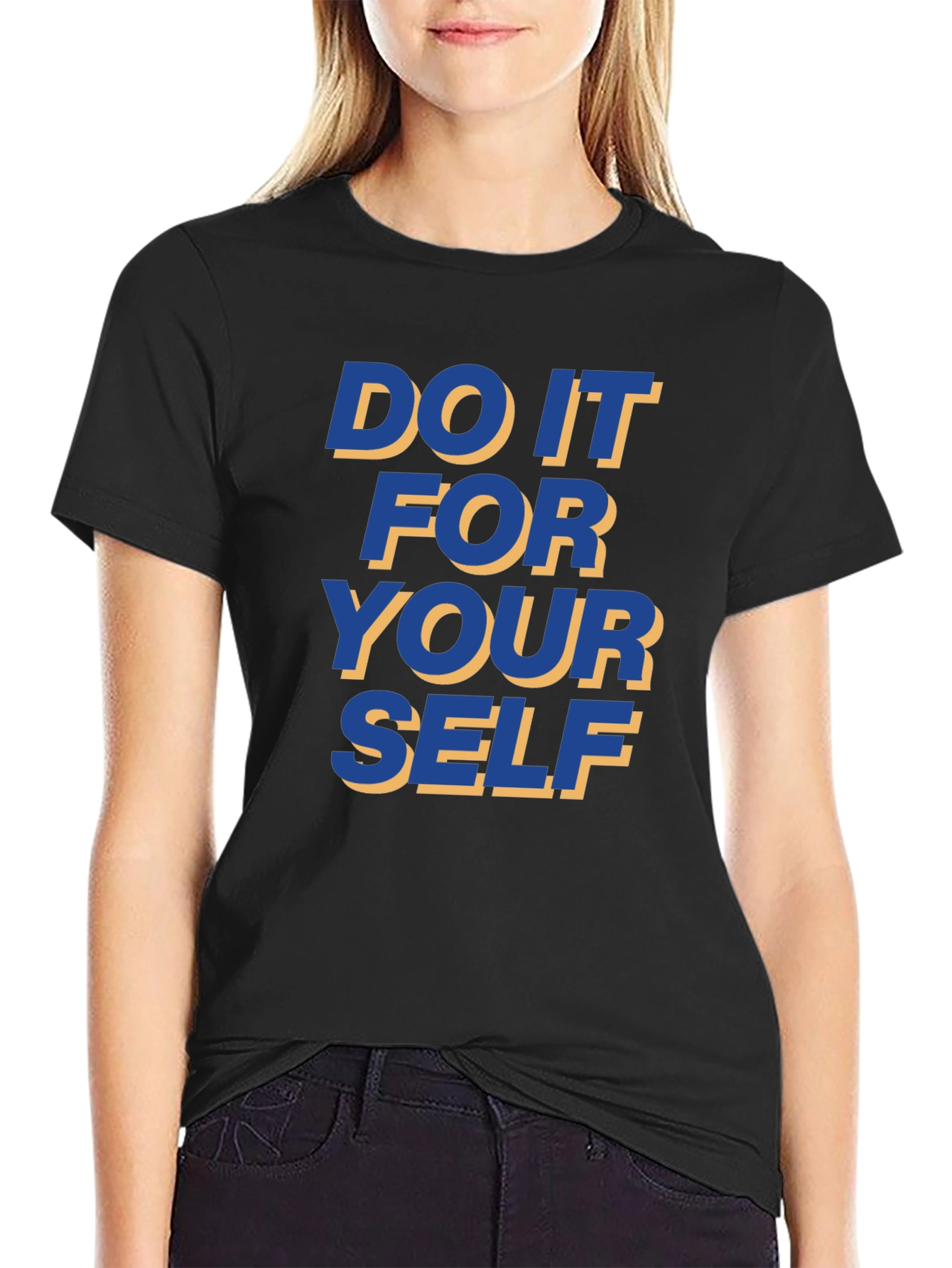 Motivational Black T-Shirt - Do It For Yourself