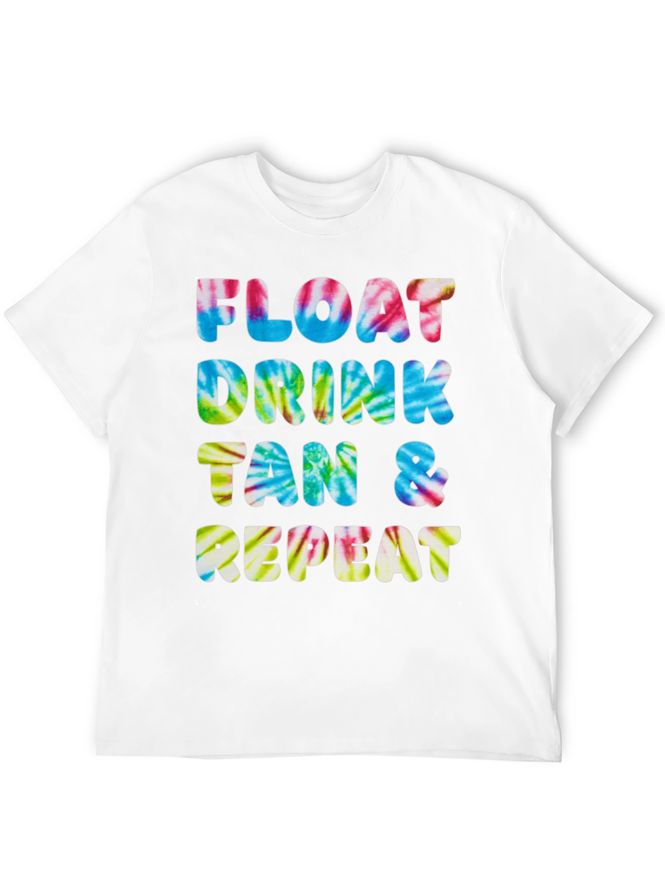 Float Drink Tan Repeat Tie-Dye Tee