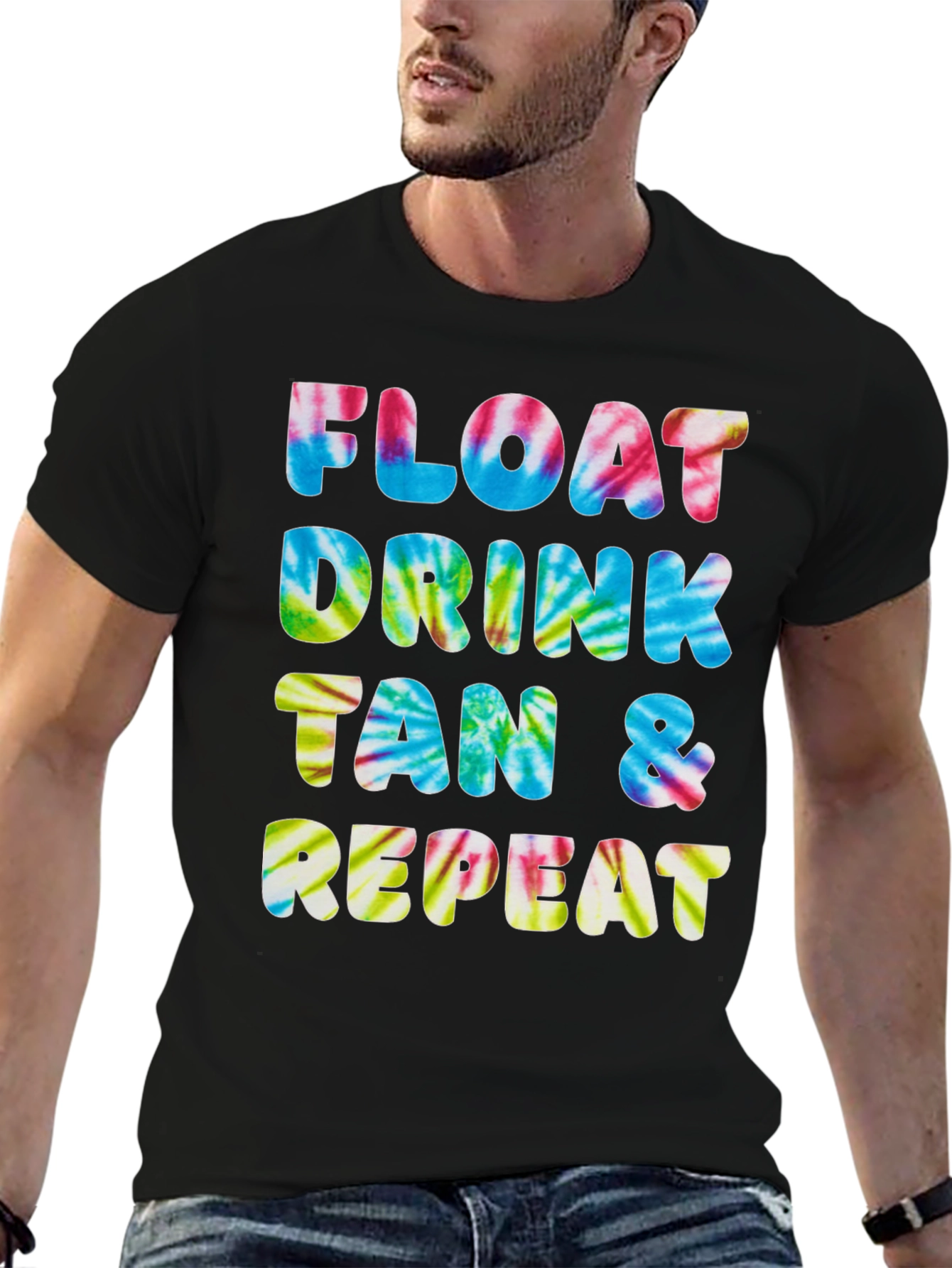 Float Drink Tan Repeat Tie-Dye Tee