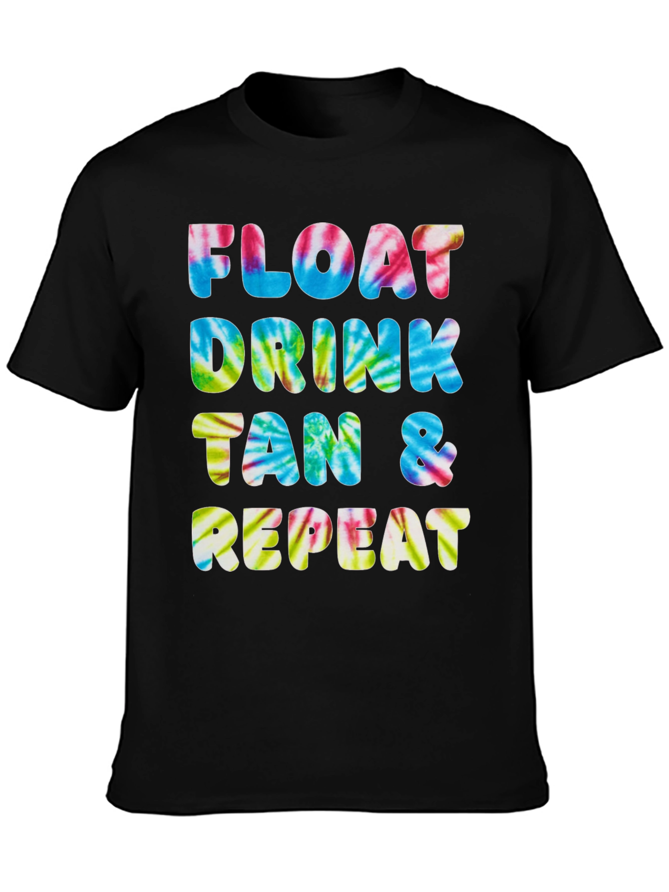 Float Drink Tan Repeat Tie-Dye Tee