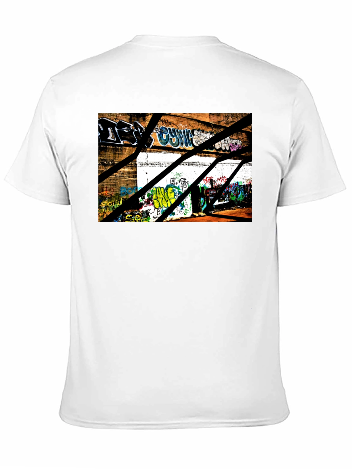 Graffiti Urban Scene Black T-Shirt