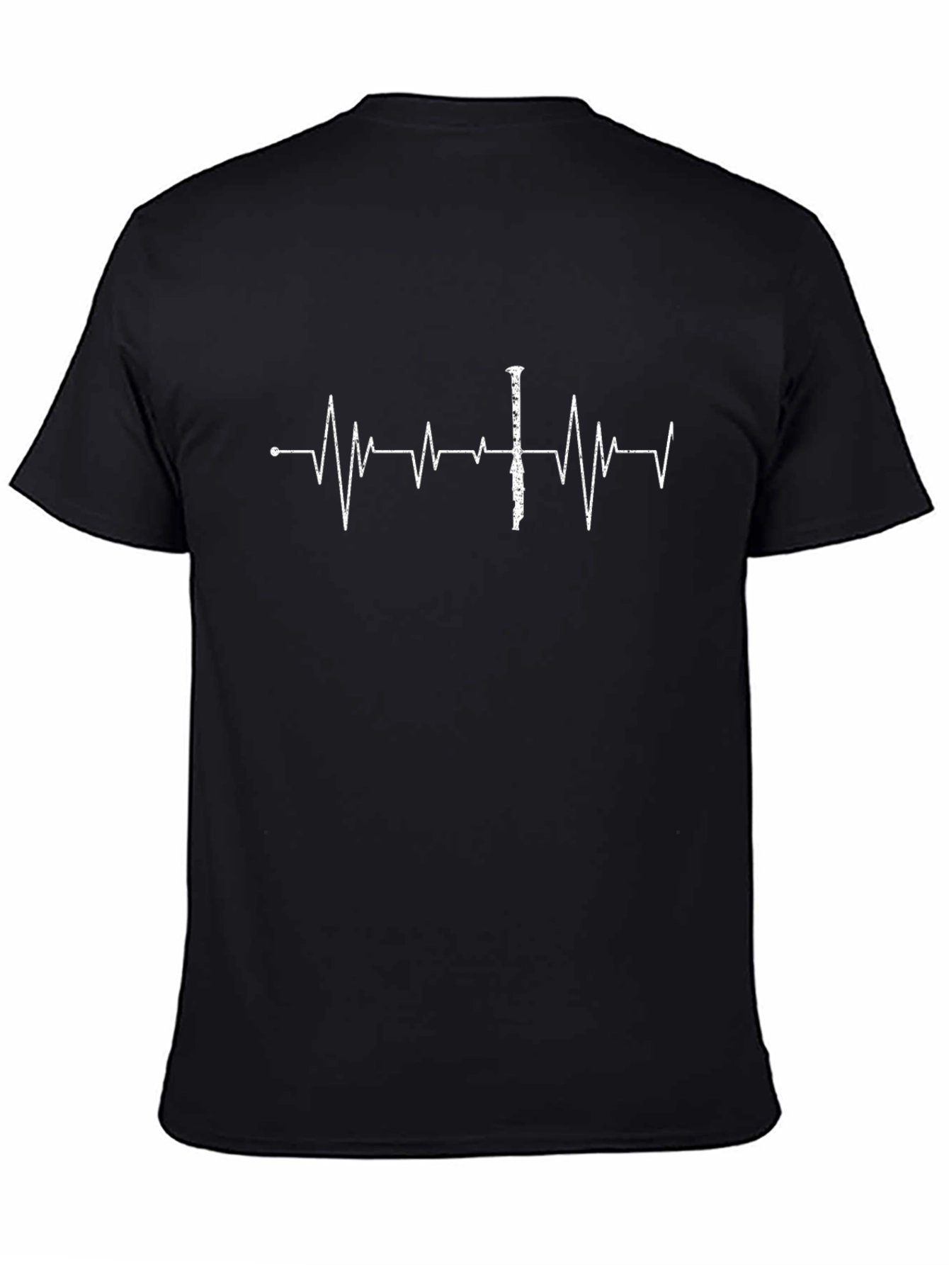Flute Heartbeat Graphic Tee - Musician T-Shirt
