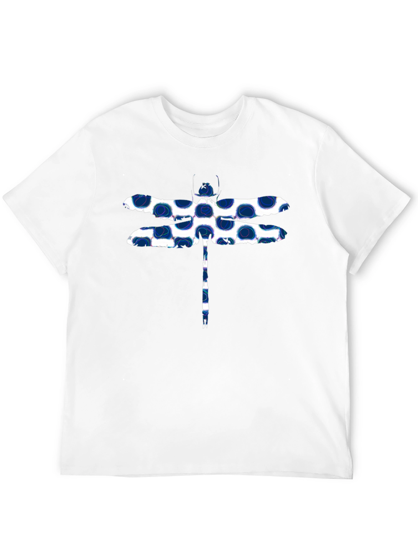 Dragonfly Print T-Shirt - Stylish Black Tee