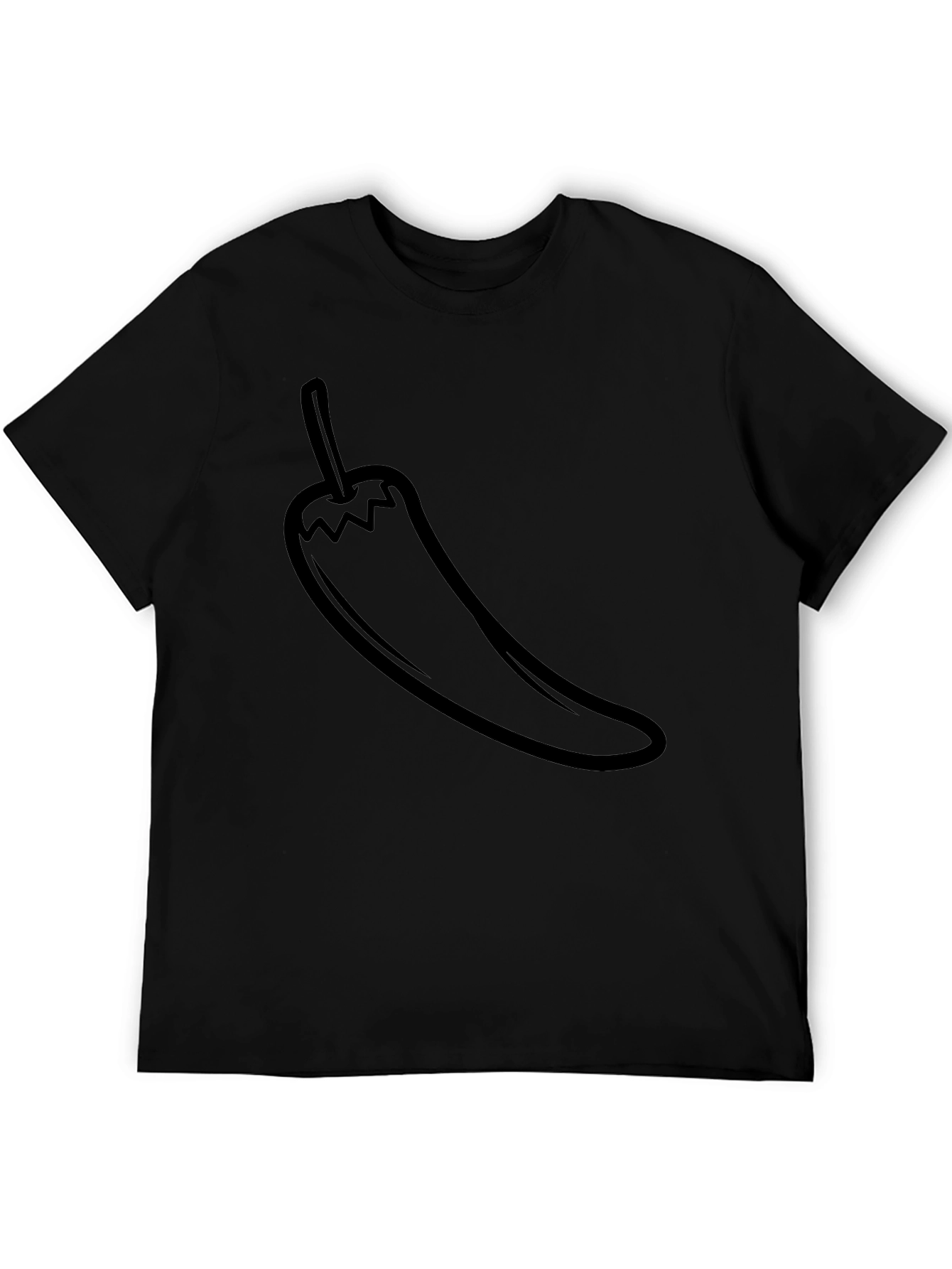 Chili Pepper Graphic Tee - Mens Black T-Shirt