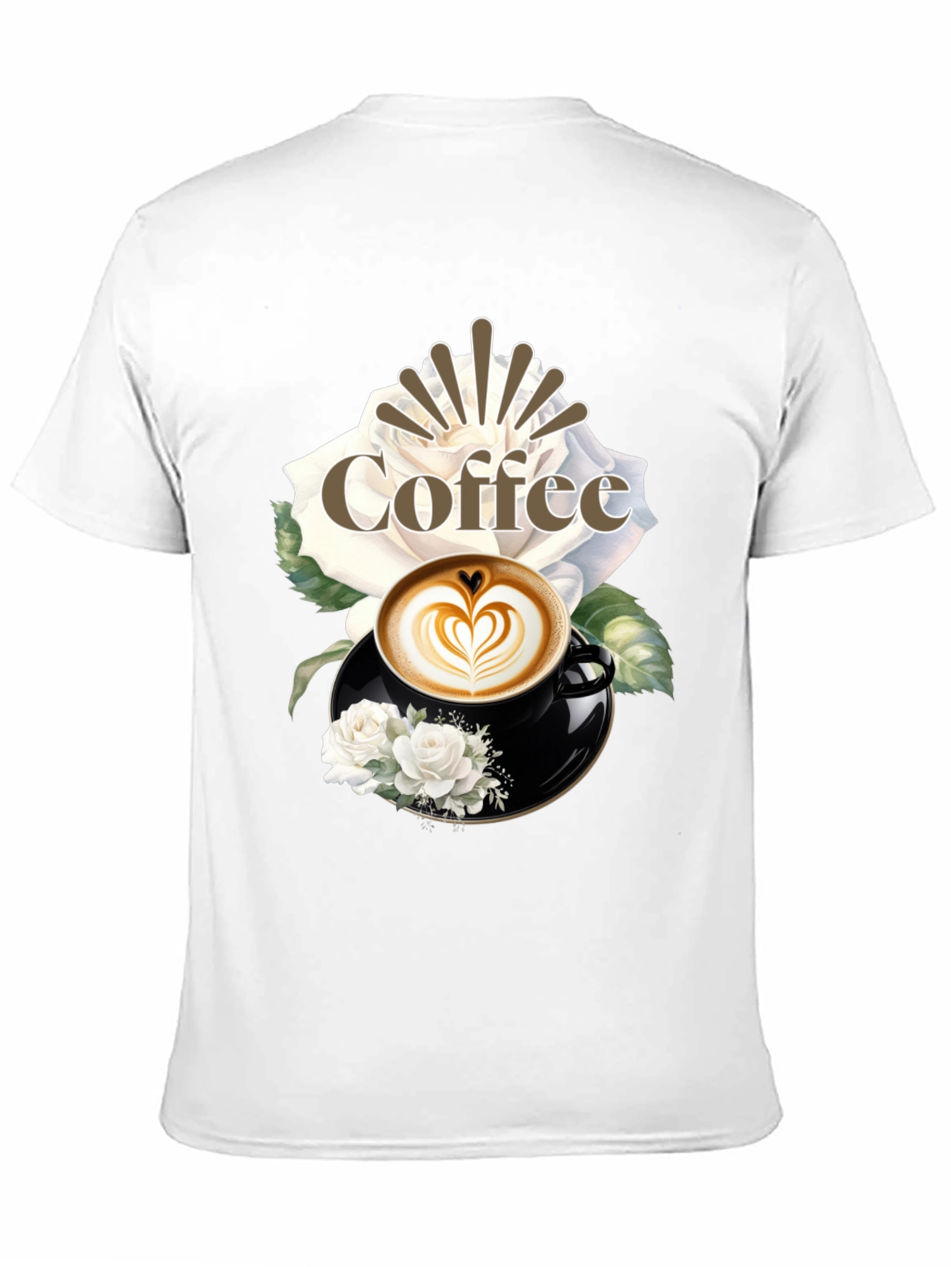 Coffee & Roses Graphic T-Shirt