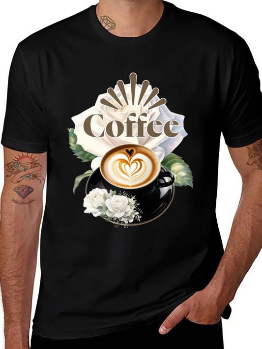 Coffee & Roses Graphic T-Shirt