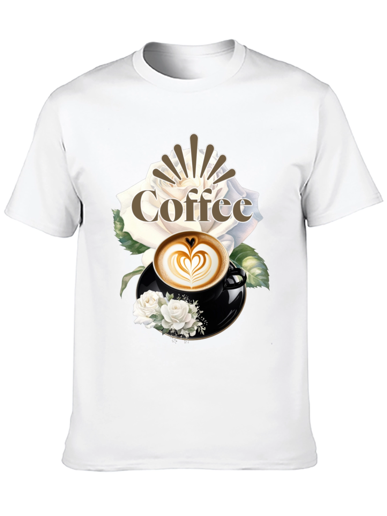 Coffee & Roses Graphic T-Shirt