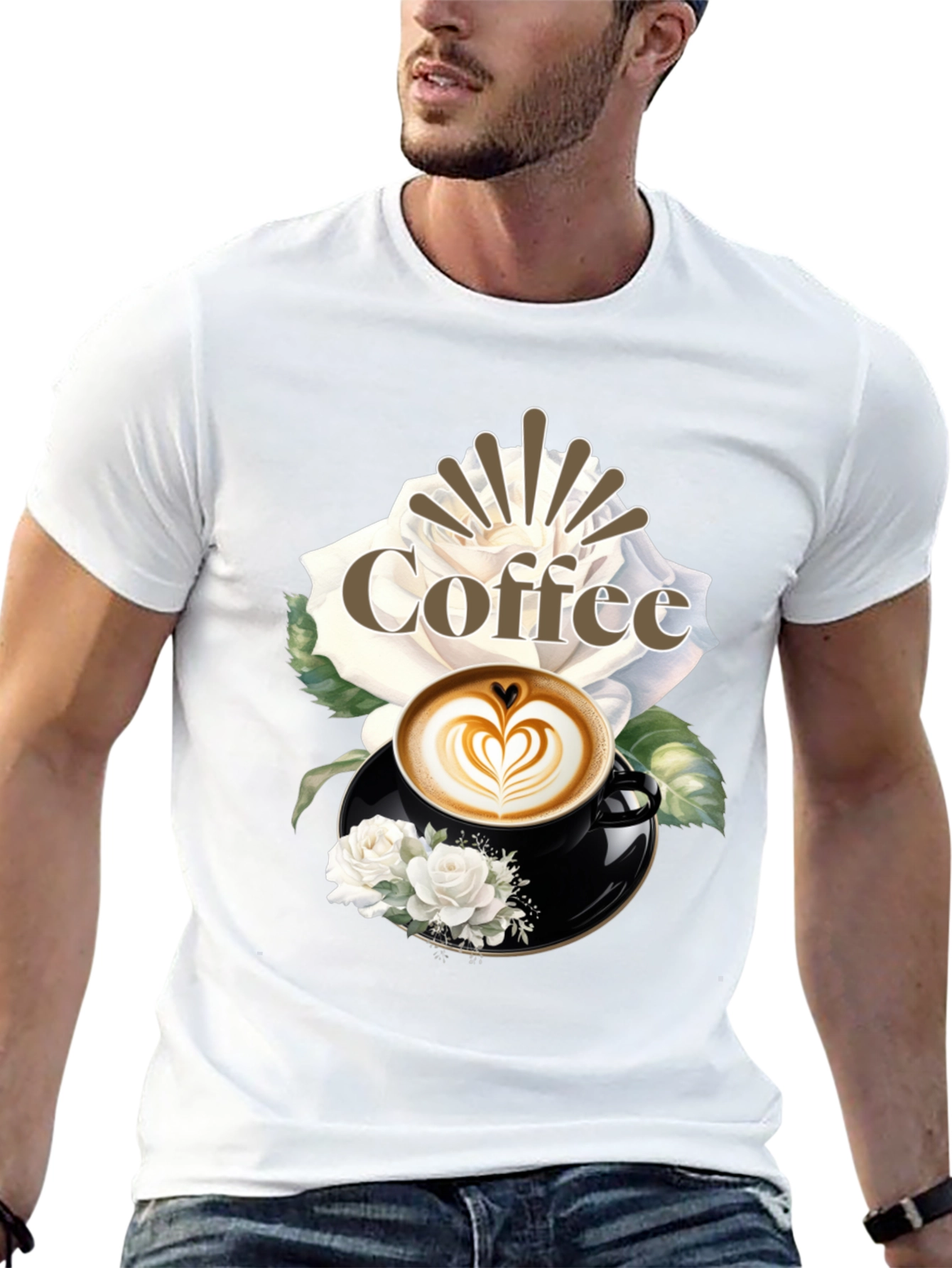 Coffee & Roses Graphic T-Shirt