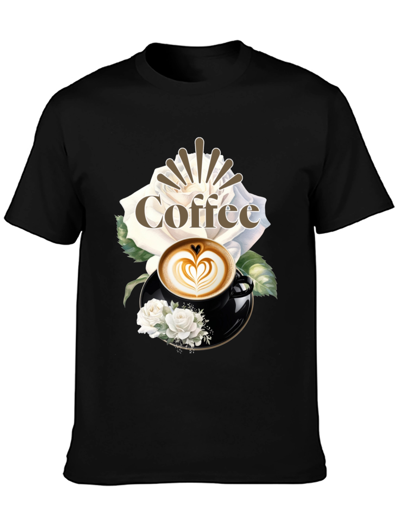 Coffee & Roses Graphic T-Shirt