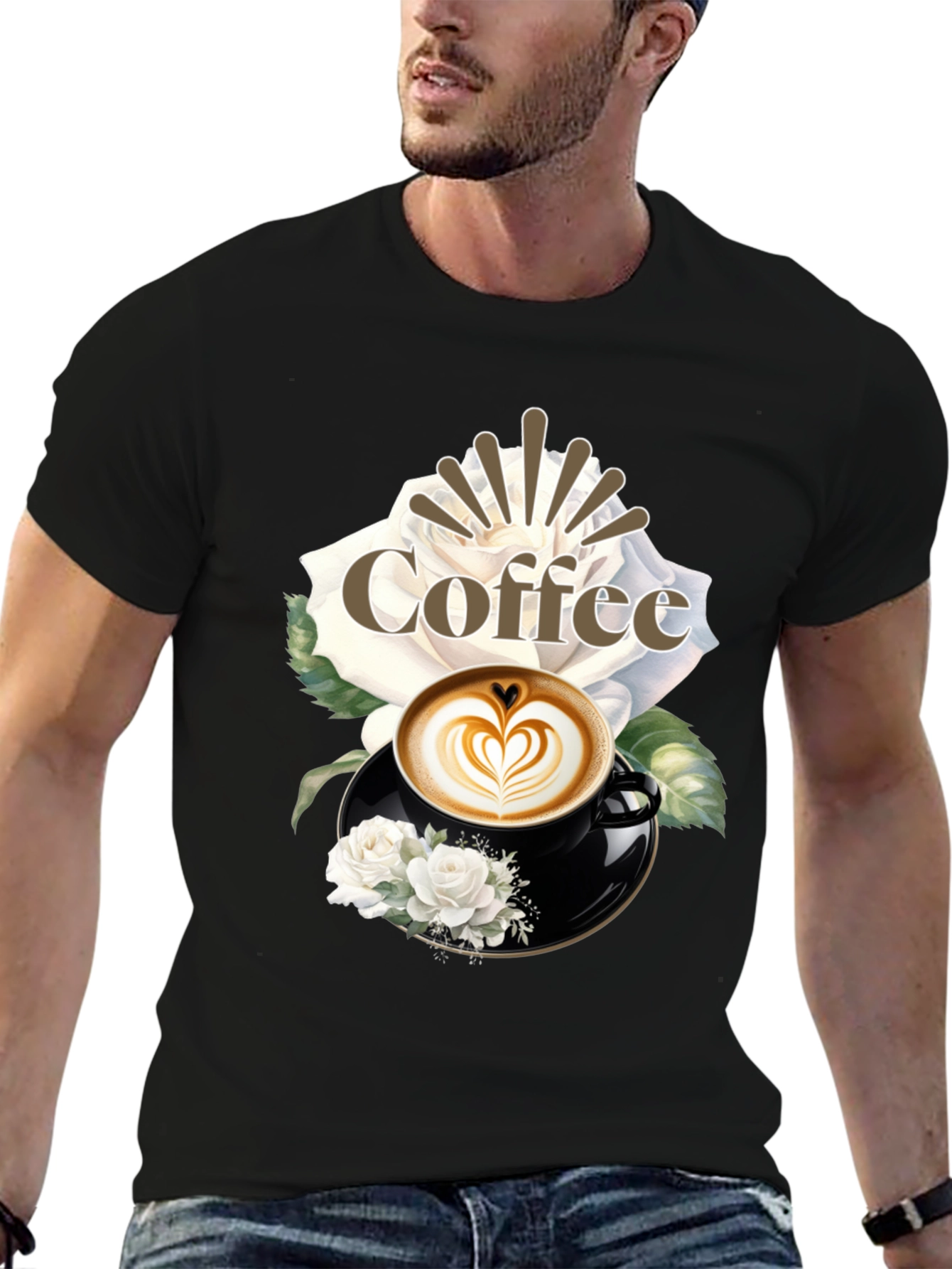 Coffee & Roses Graphic T-Shirt
