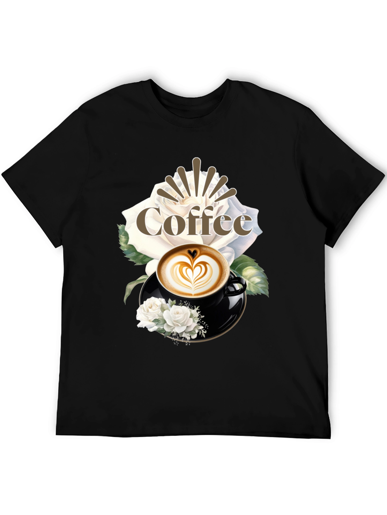 Coffee & Roses Graphic T-Shirt