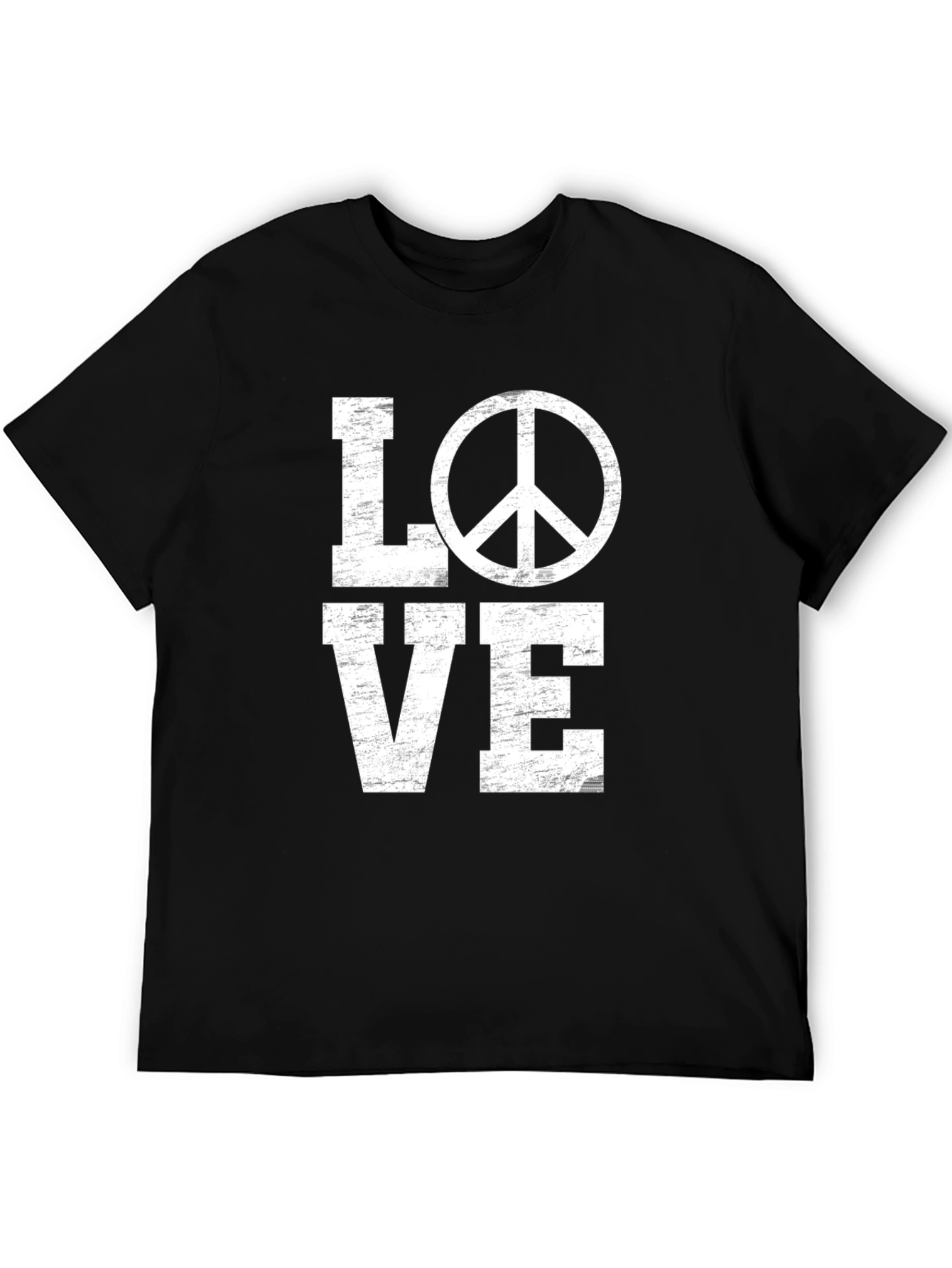 Love and Peace Graphic T-Shirt - Black Cotton Tee