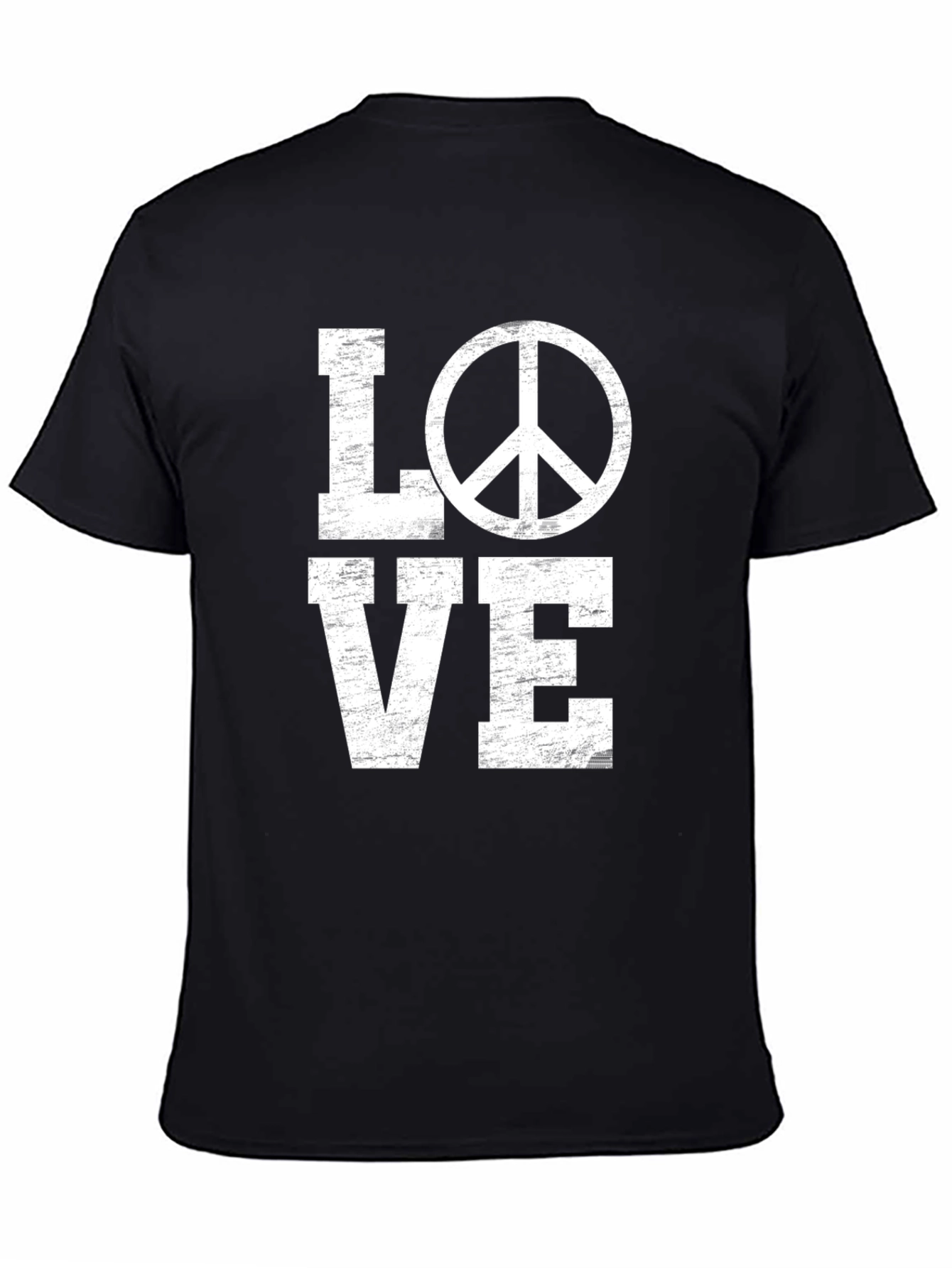 Love and Peace Graphic T-Shirt - Black Cotton Tee