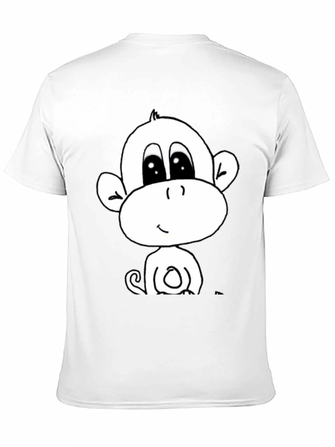 Cute Monkey Graphic Tee - Soft Cotton Blend