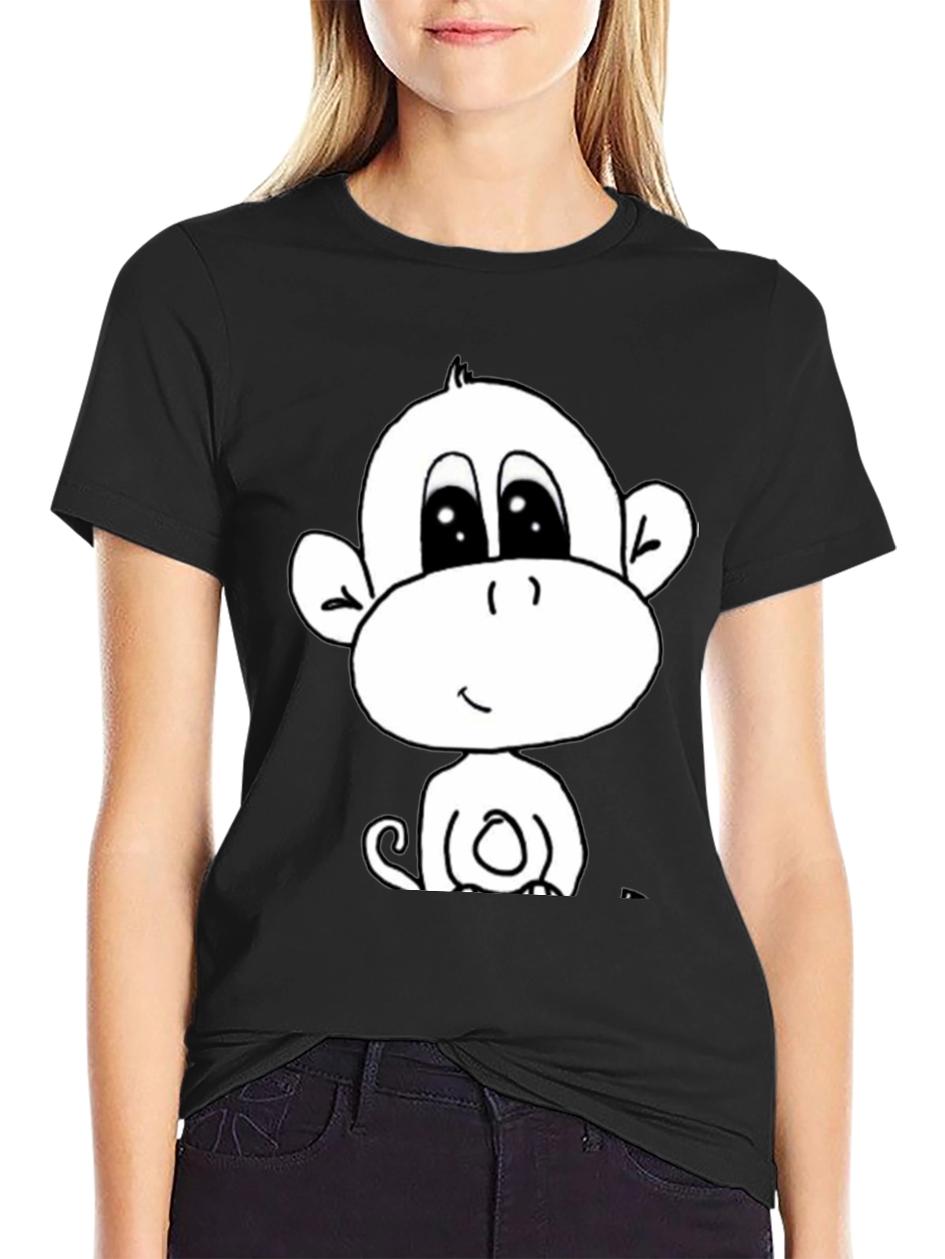 Cute Monkey Graphic Tee - Soft Cotton Blend