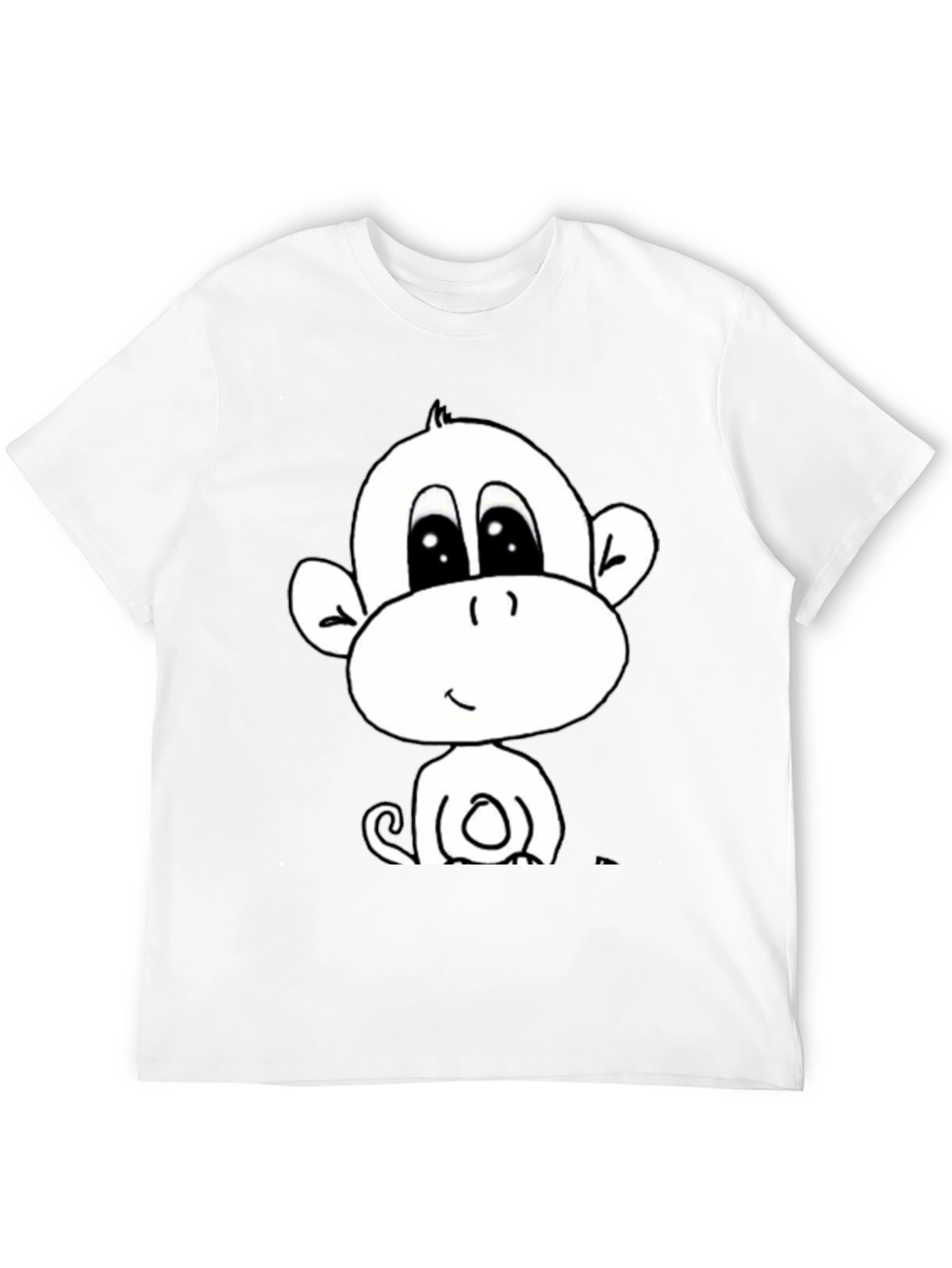 Cute Monkey Graphic Tee - Soft Cotton Blend