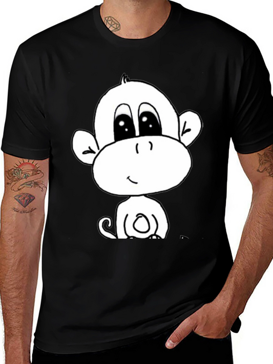 Cute Monkey Graphic Tee - Soft Cotton Blend