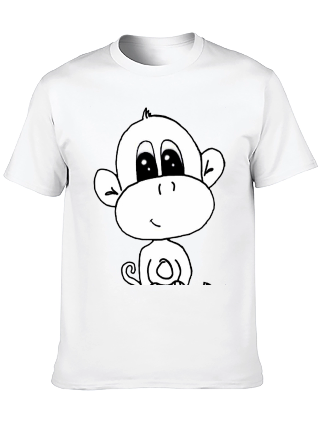 Cute Monkey Graphic Tee - Soft Cotton Blend