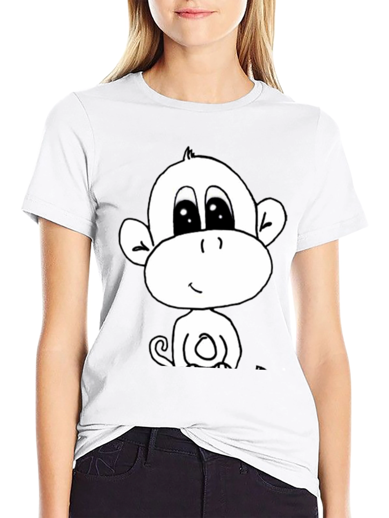 Cute Monkey Graphic Tee - Soft Cotton Blend