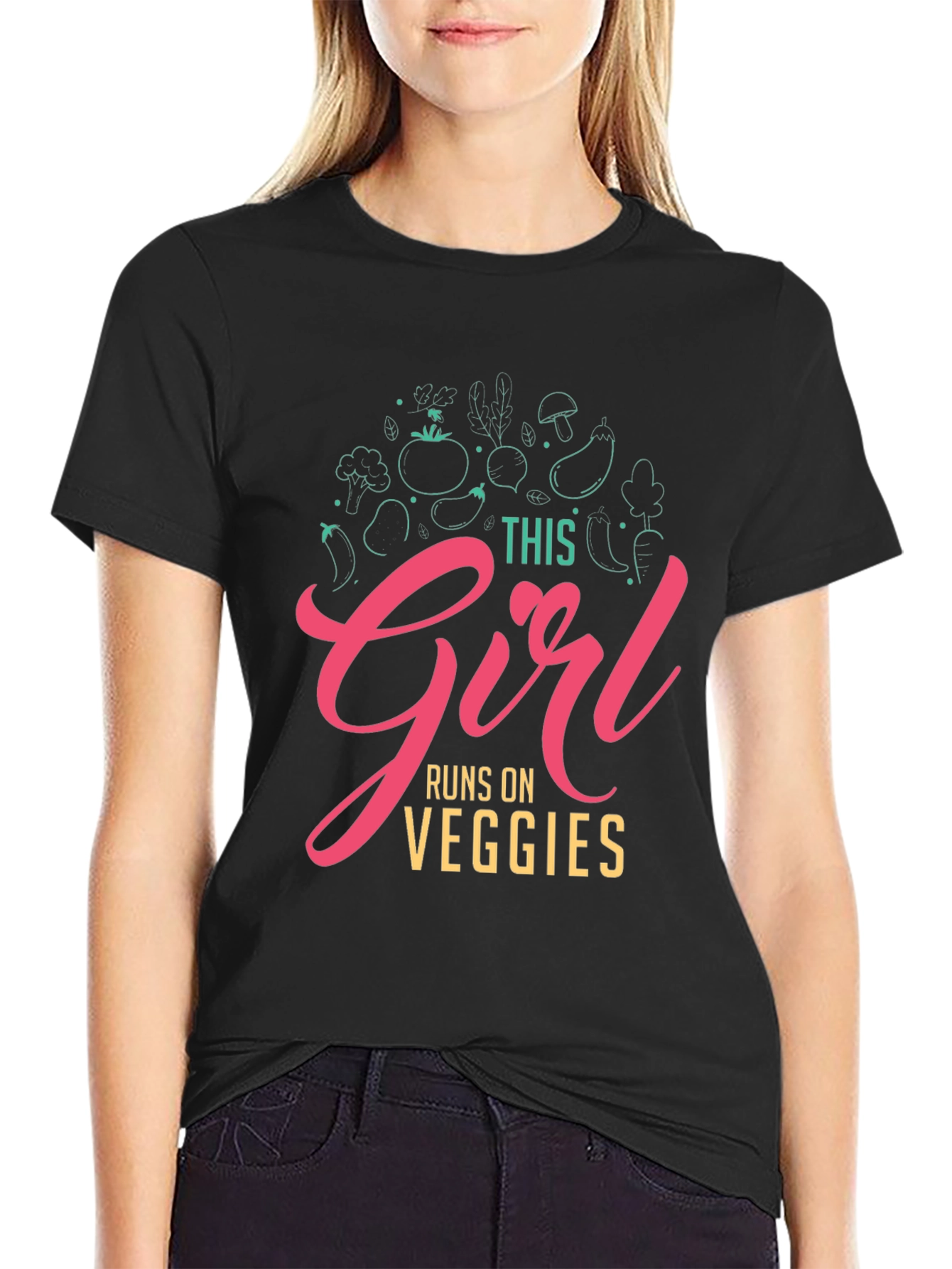 This Girl Runs on Veggies T-Shirt - Vegan Fashion