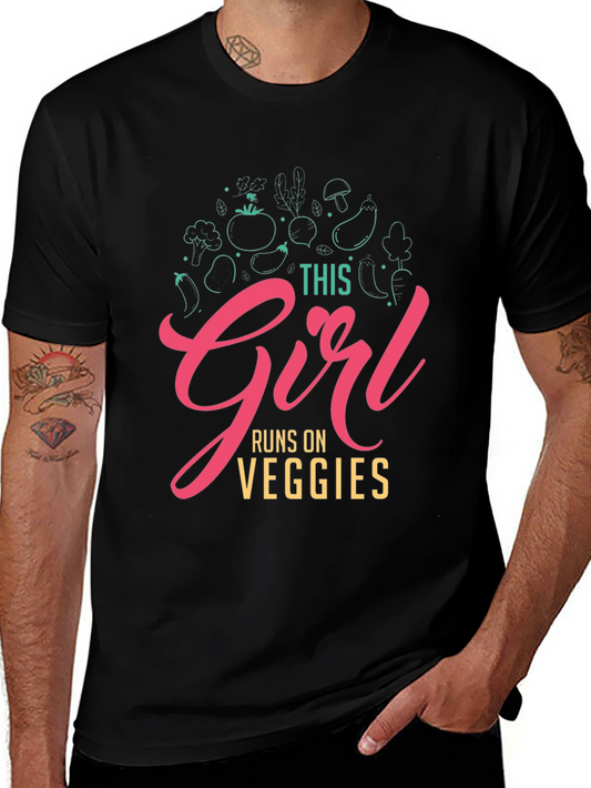 This Girl Runs on Veggies T-Shirt - Vegan Fashion