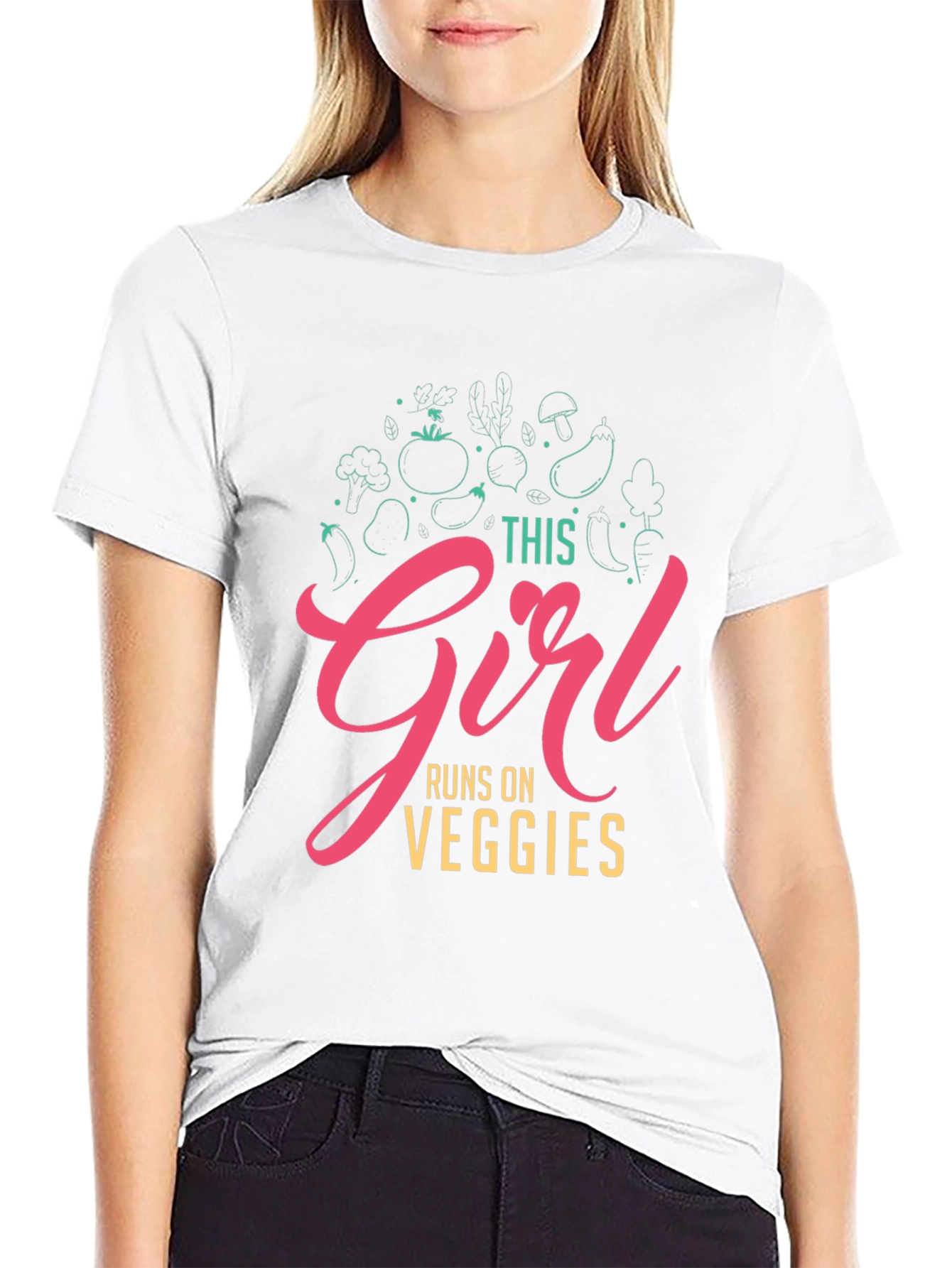 This Girl Runs on Veggies T-Shirt - Vegan Fashion