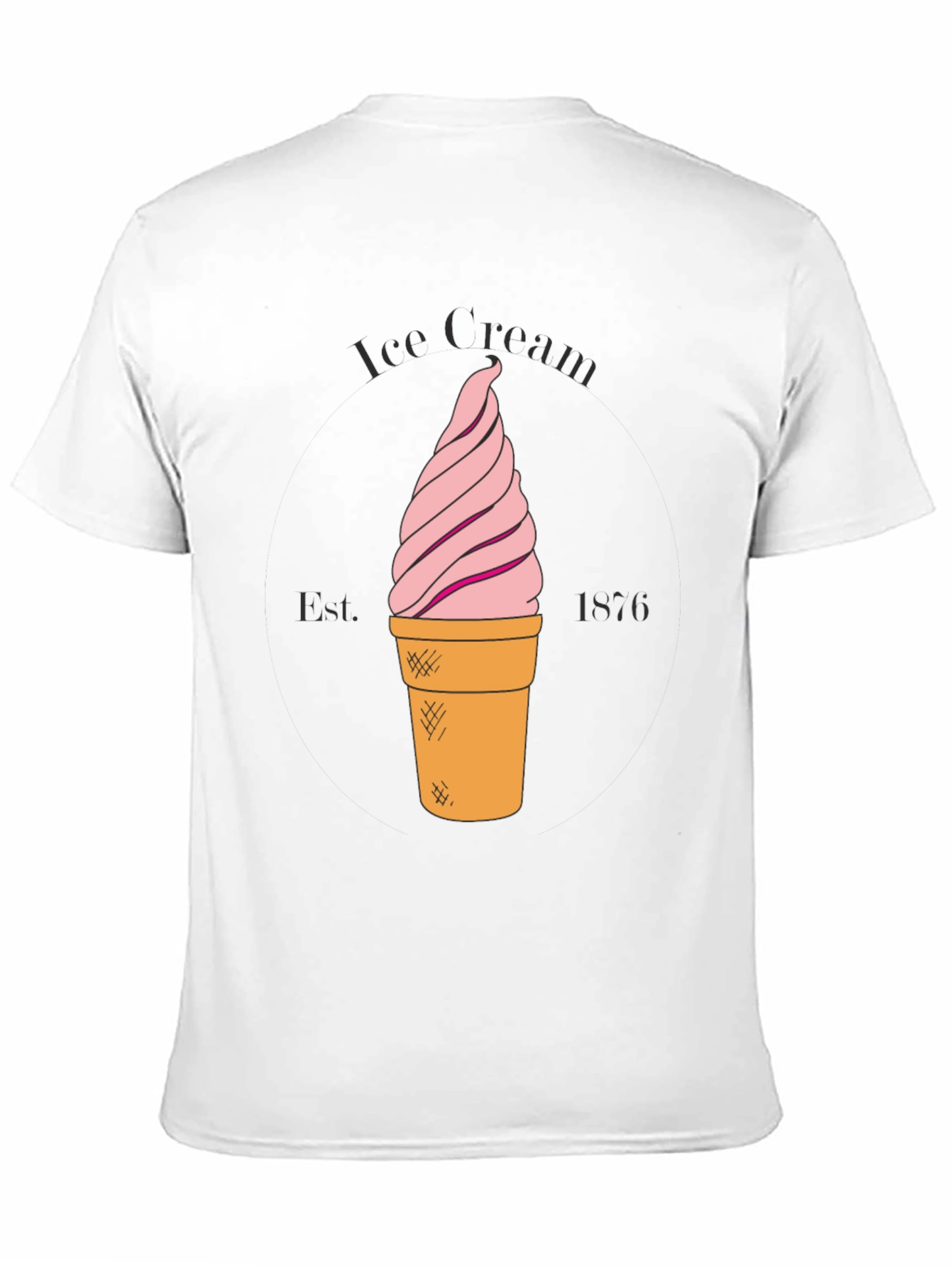 Ice Cream Graphic Tee - Retro Cool Black T-Shirt