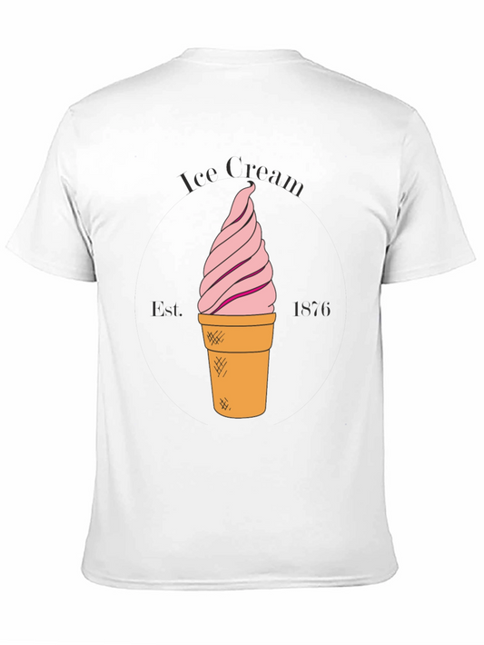 Ice Cream Graphic Tee - Retro Cool Black T-Shirt
