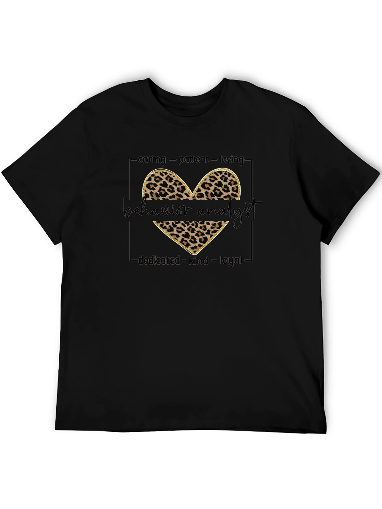 Behavior Analyst Leopard Heart T-Shirt