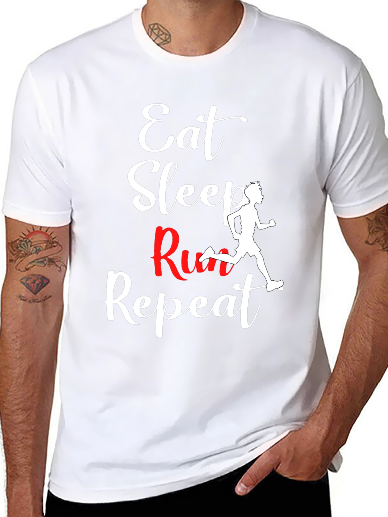 Eat Sleep Run Repeat Graphic Tee