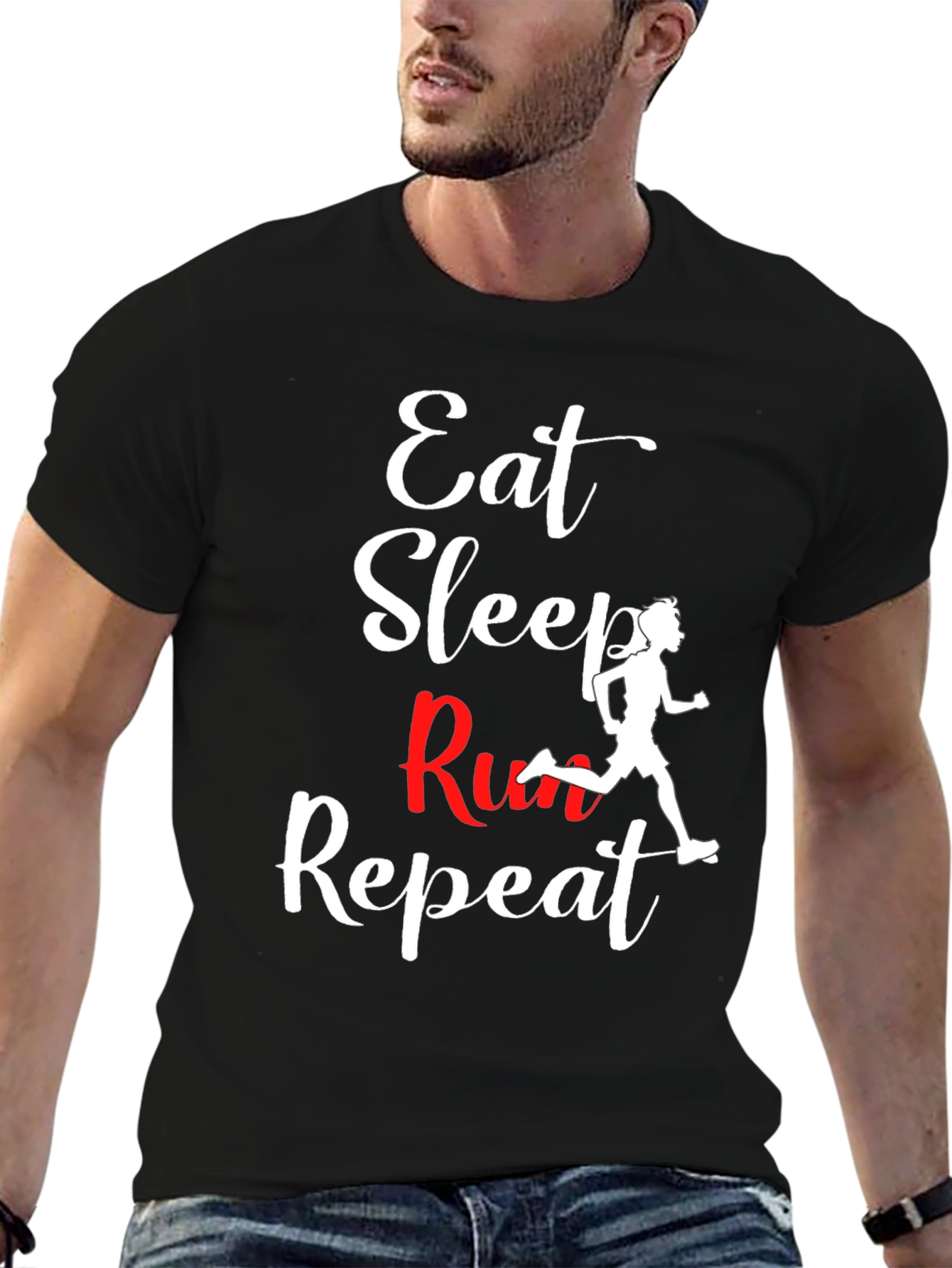 Eat Sleep Run Repeat Graphic Tee