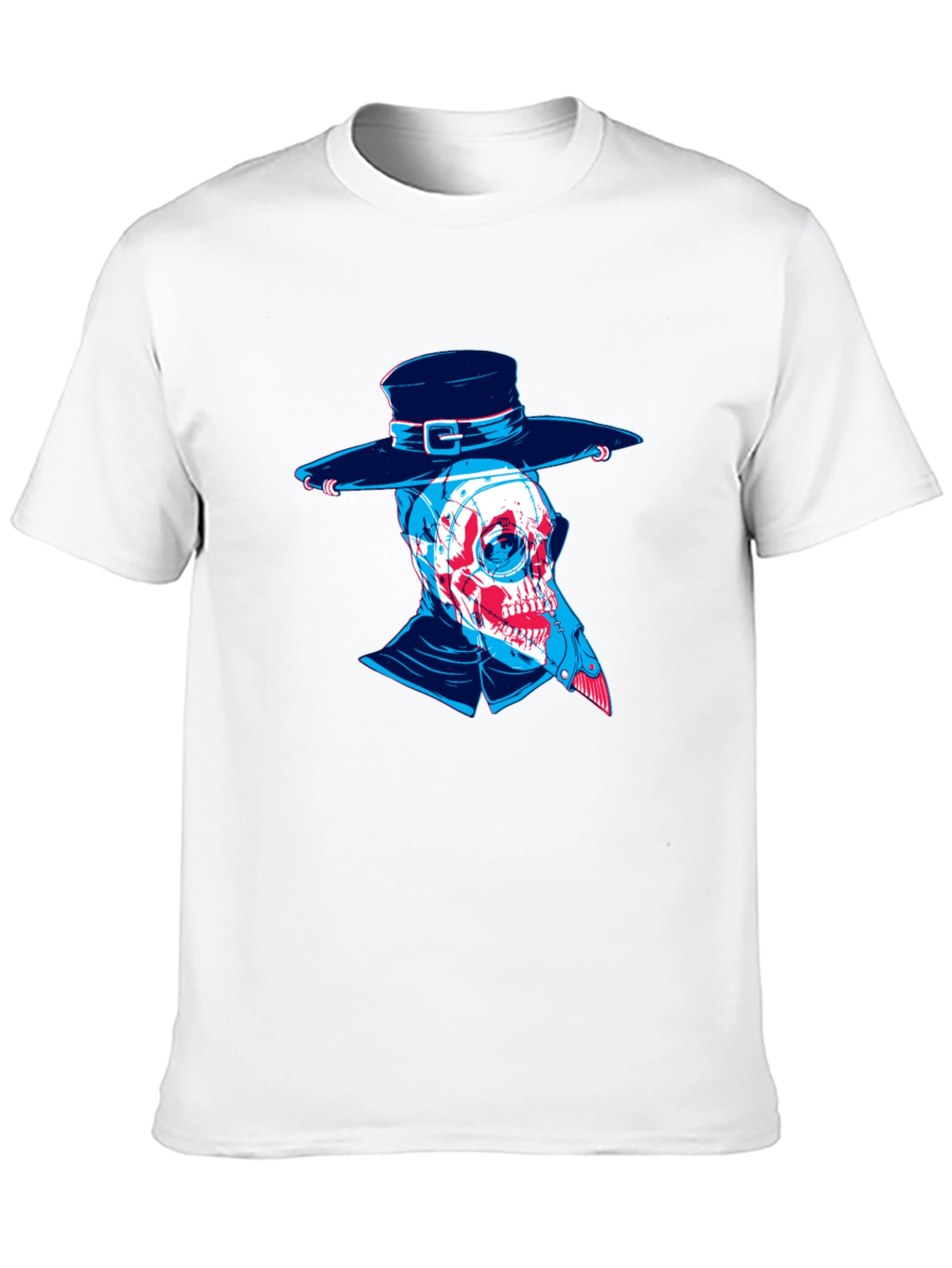 Plague Doctor Skull Graphic Tee - Unique Design