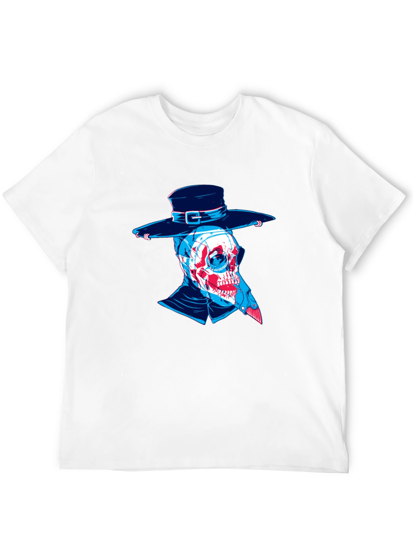 Plague Doctor Skull Graphic Tee - Unique Design