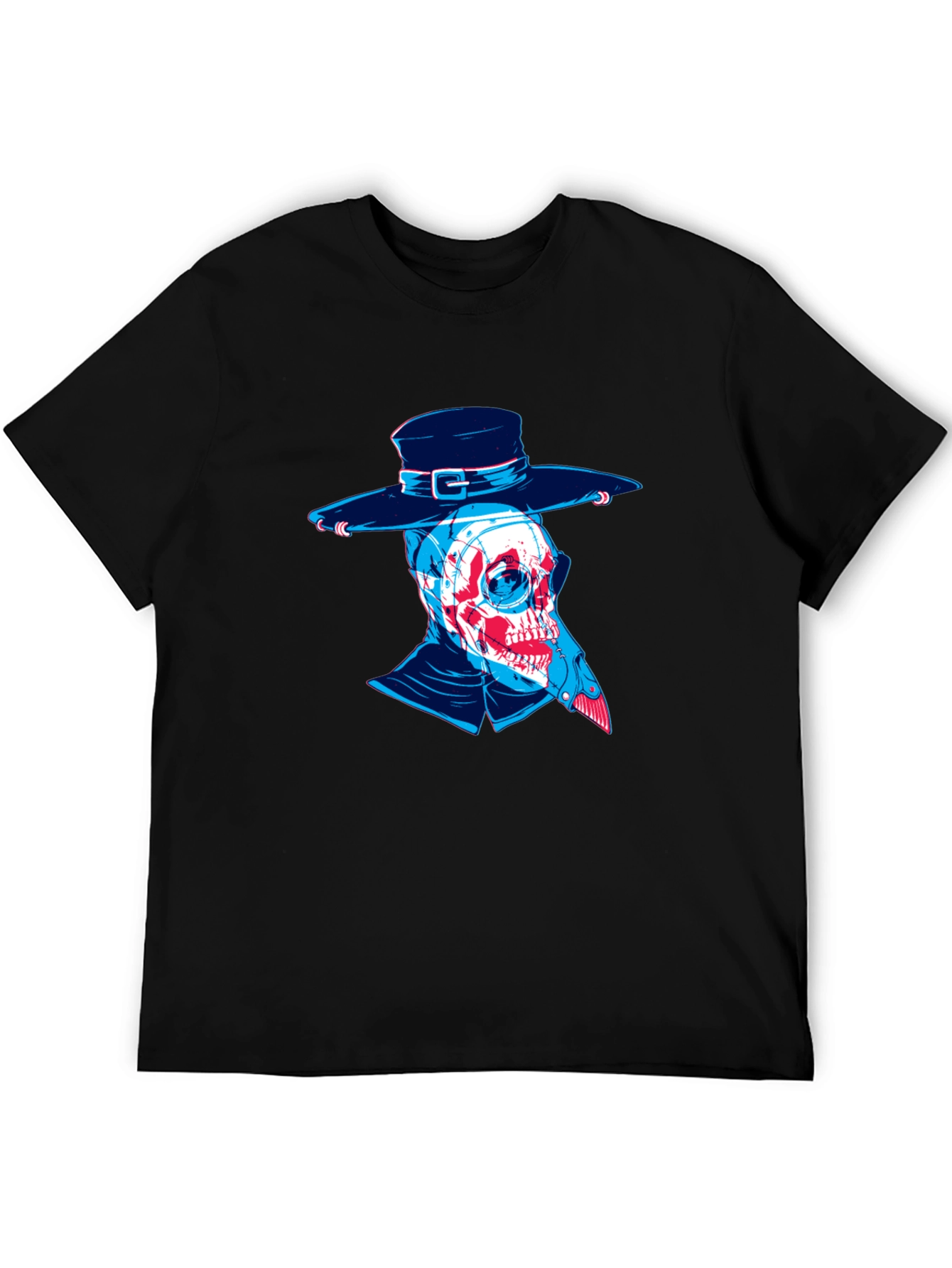 Plague Doctor Skull Graphic Tee - Unique Design