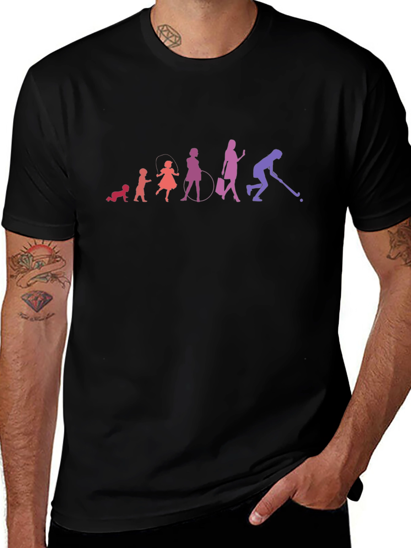 Evolution of a Hockey Player T-Shirt