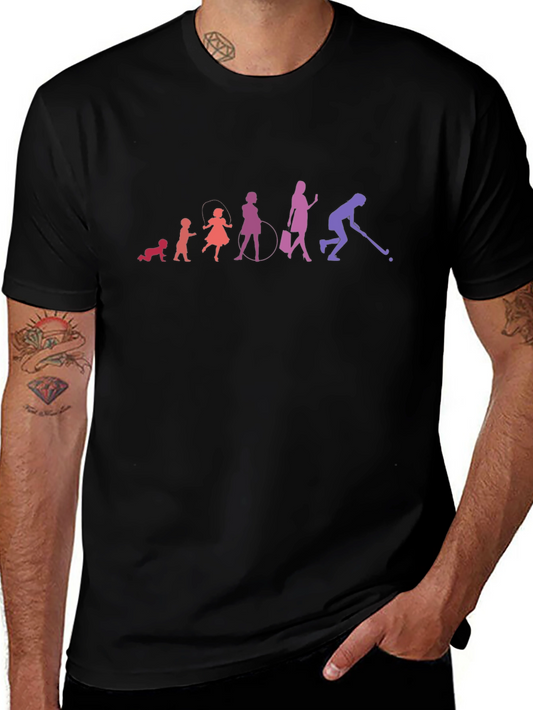 Evolution of a Hockey Player T-Shirt