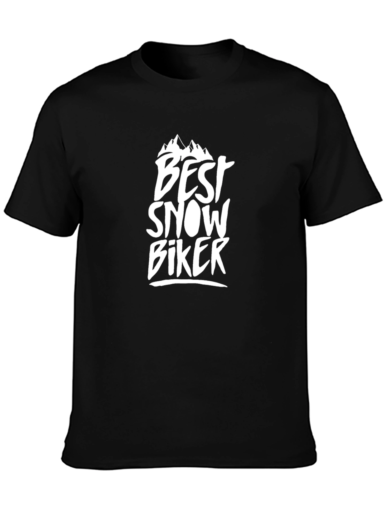 Best Snow Biker Black Tee Shirt