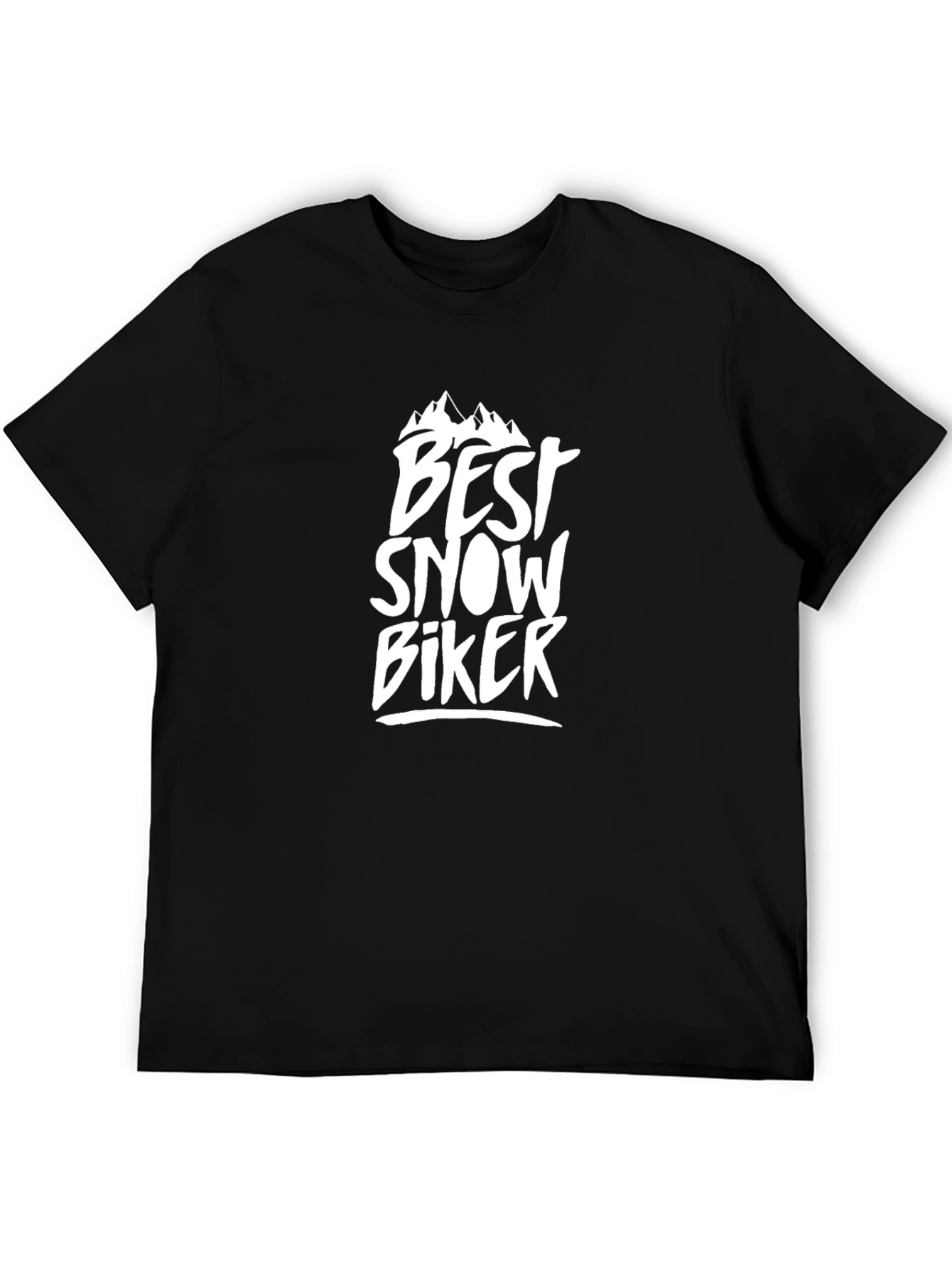 Best Snow Biker Black Tee Shirt