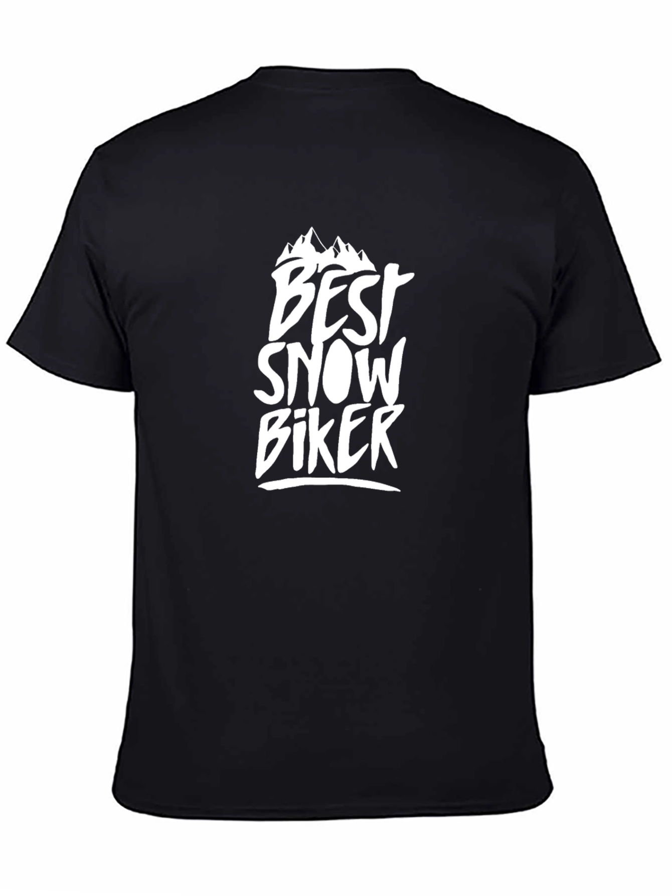 Best Snow Biker Black Tee Shirt