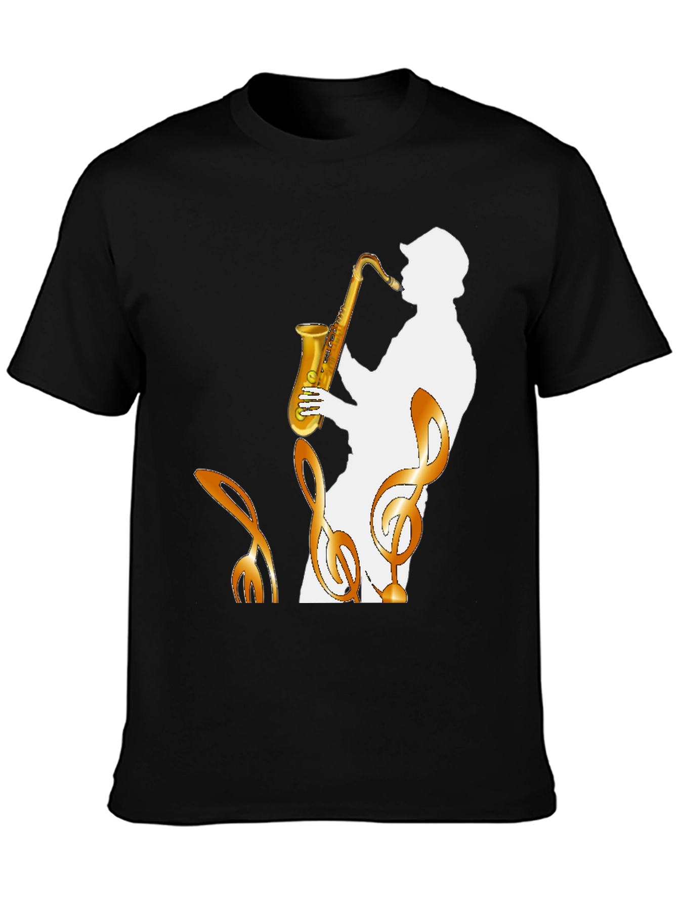 Saxophone Player Graphic Tee - Cool Jazz Music Shirt