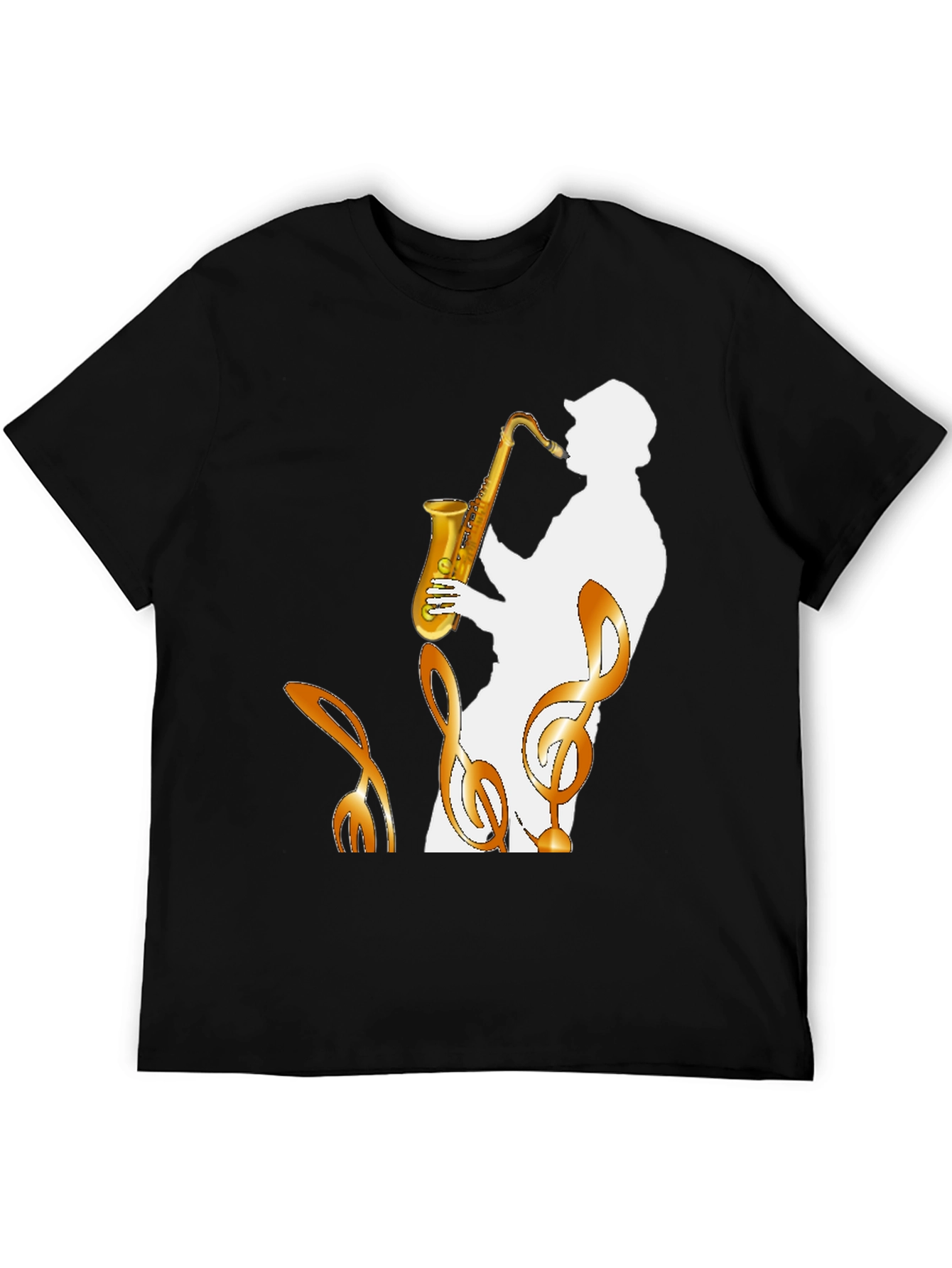 Saxophone Player Graphic Tee - Cool Jazz Music Shirt