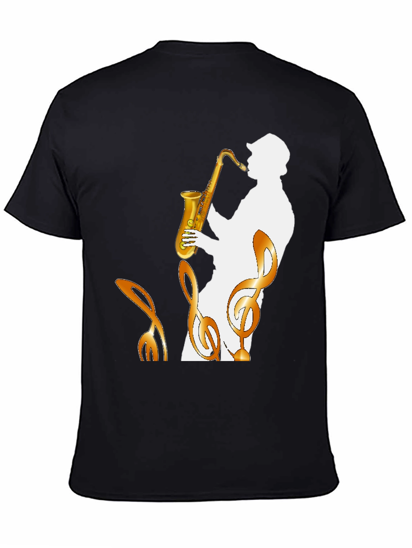 Saxophone Player Graphic Tee - Cool Jazz Music Shirt