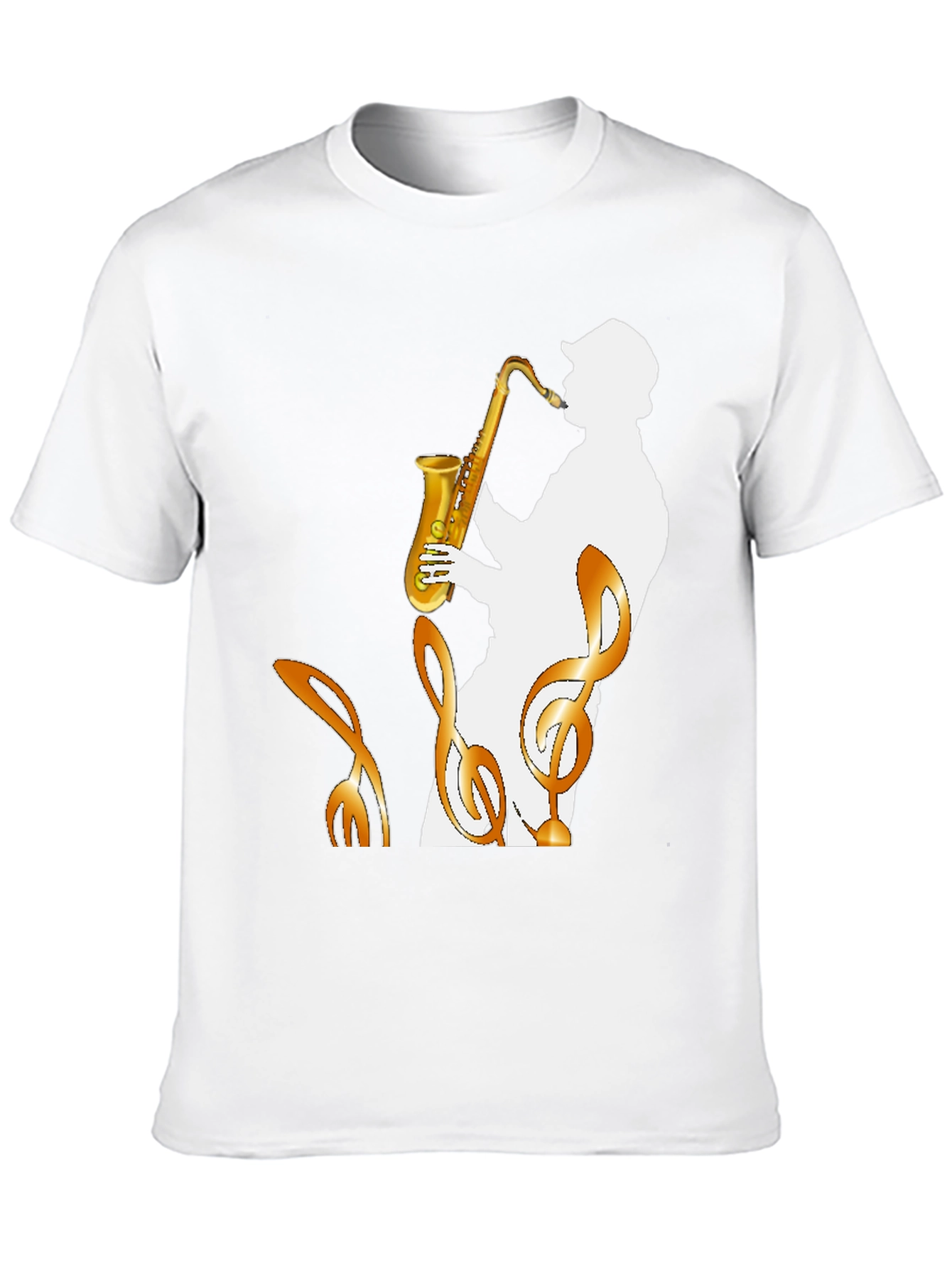 Saxophone Player Graphic Tee - Cool Jazz Music Shirt