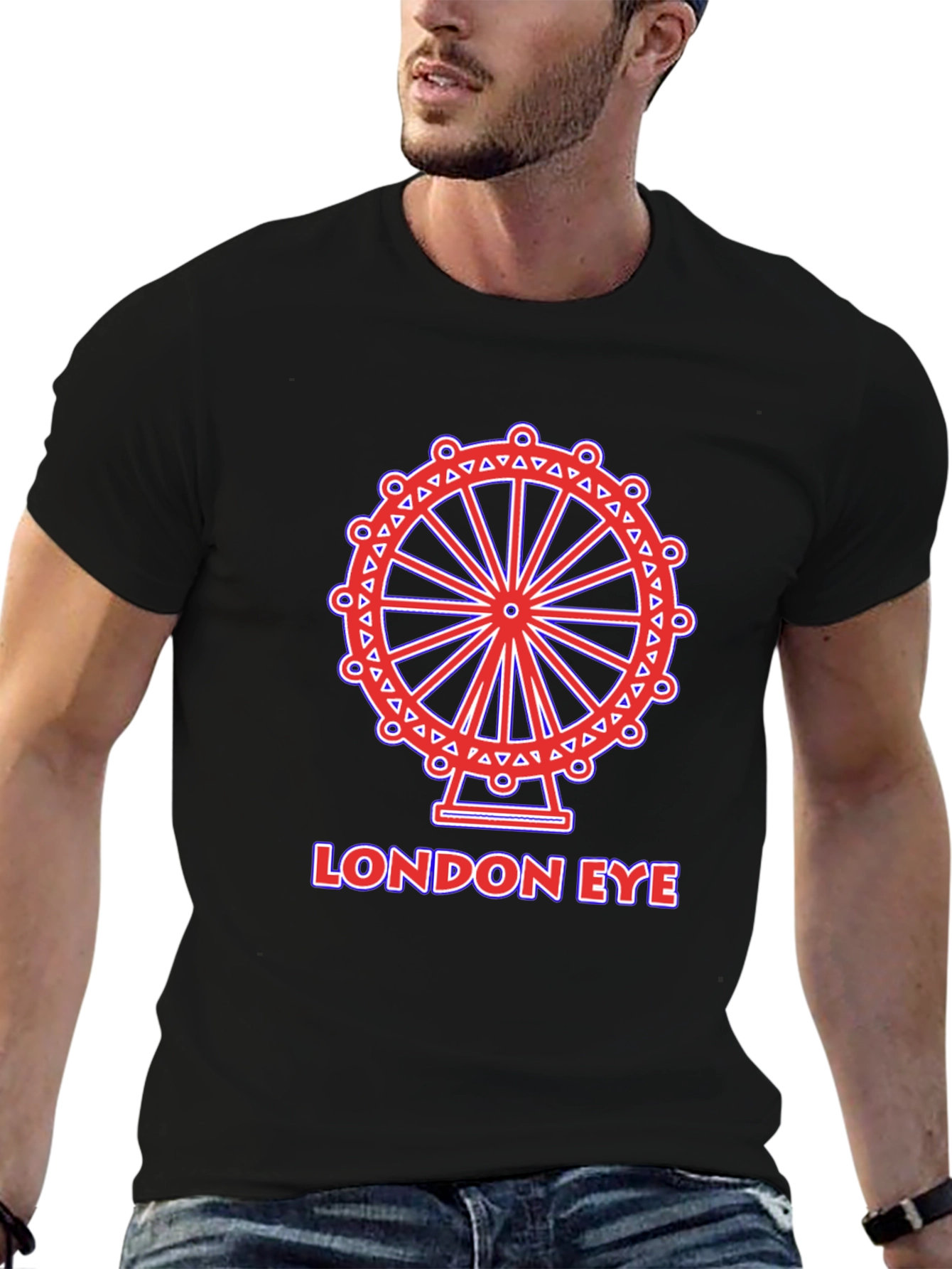 London Eye Graphic Tee - Stylish Black T-Shirt