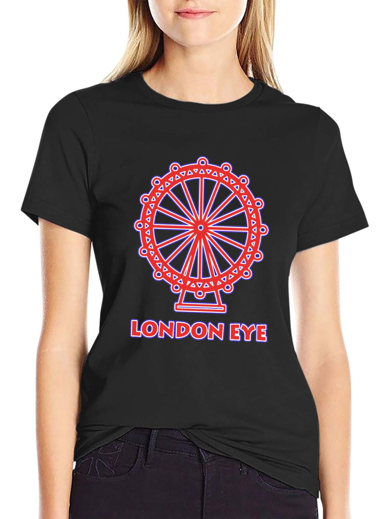 London Eye Graphic Tee - Stylish Black T-Shirt