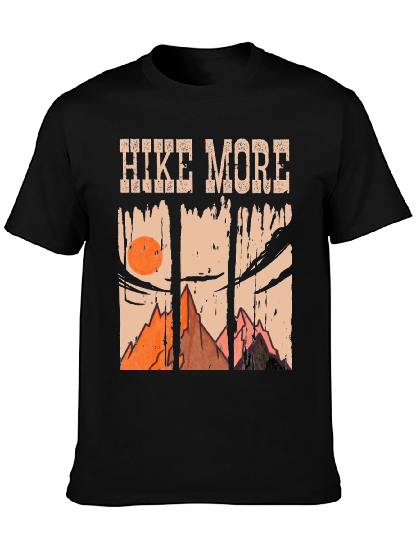 Hike More Mountain Scene Graphic T-Shirt