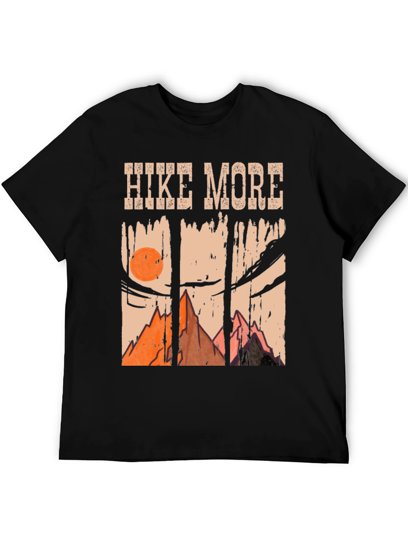 Hike More Mountain Scene Graphic T-Shirt