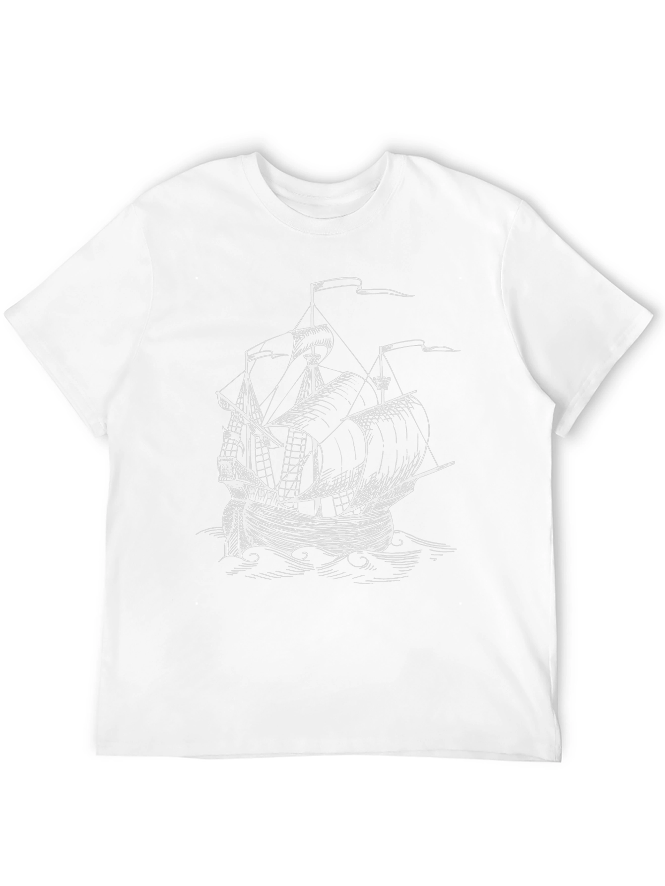 Classic Black Pirate Ship Graphic Tee