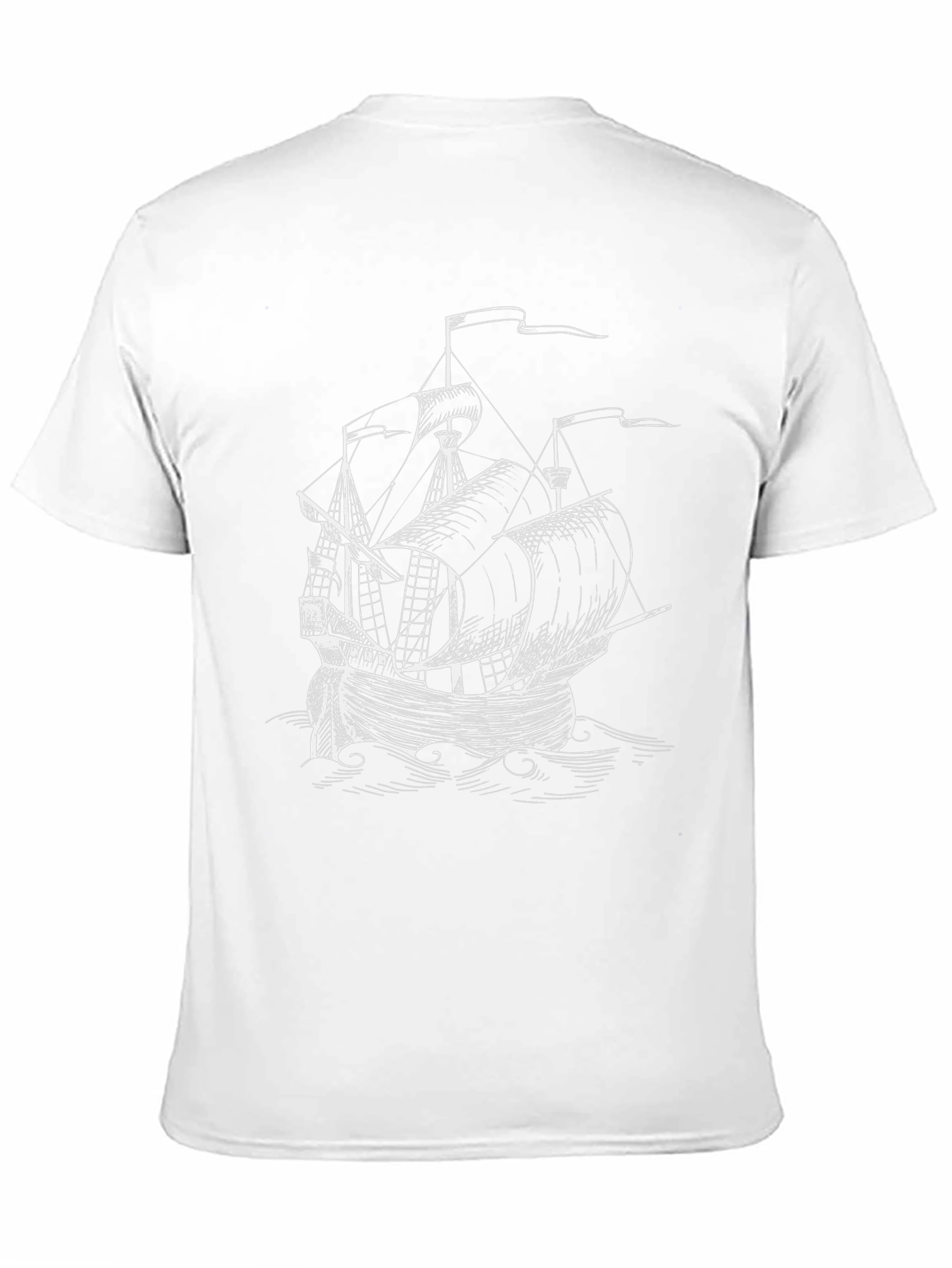 Classic Black Pirate Ship Graphic Tee